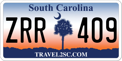 SC license plate ZRR409