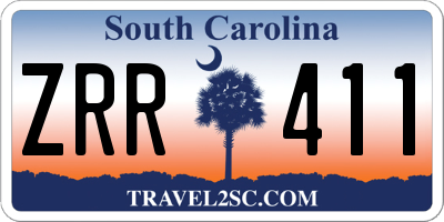 SC license plate ZRR411