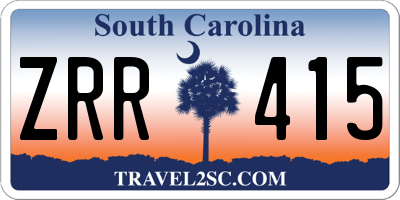 SC license plate ZRR415