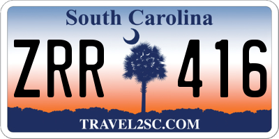 SC license plate ZRR416