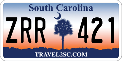 SC license plate ZRR421