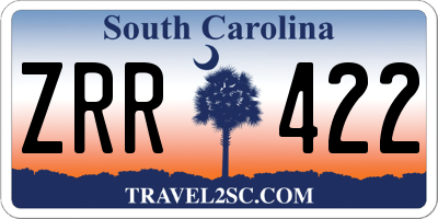 SC license plate ZRR422