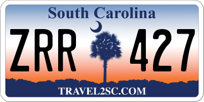 SC license plate ZRR427