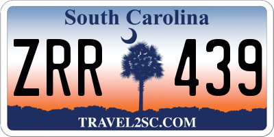 SC license plate ZRR439