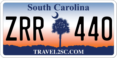 SC license plate ZRR440