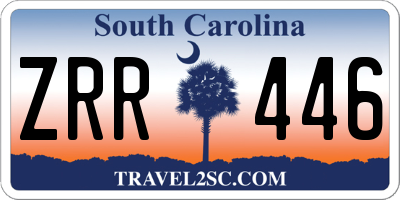 SC license plate ZRR446