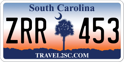 SC license plate ZRR453