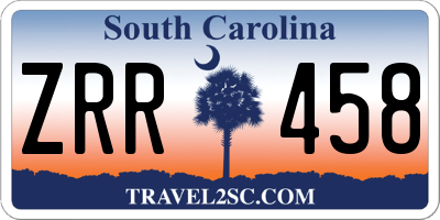 SC license plate ZRR458