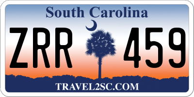 SC license plate ZRR459