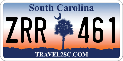 SC license plate ZRR461