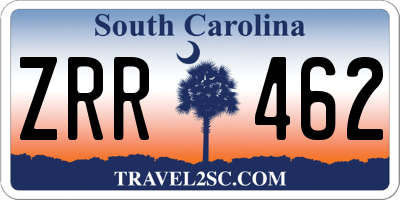 SC license plate ZRR462