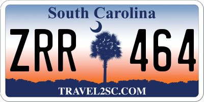 SC license plate ZRR464
