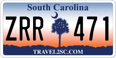 SC license plate ZRR471