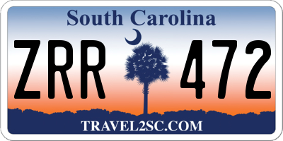 SC license plate ZRR472