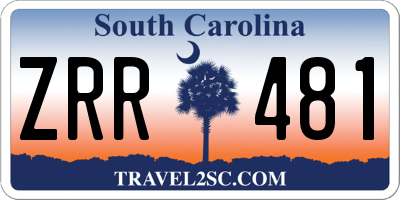 SC license plate ZRR481