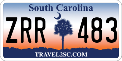 SC license plate ZRR483
