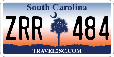 SC license plate ZRR484