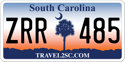 SC license plate ZRR485