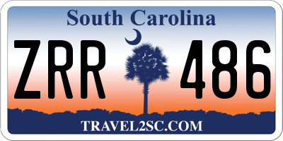 SC license plate ZRR486