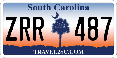 SC license plate ZRR487