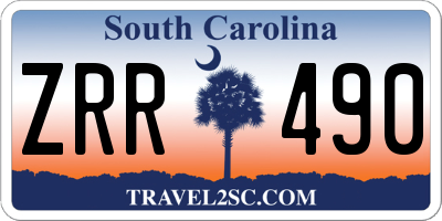 SC license plate ZRR490