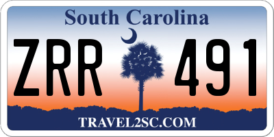 SC license plate ZRR491