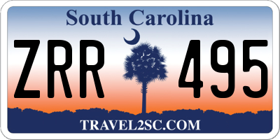 SC license plate ZRR495