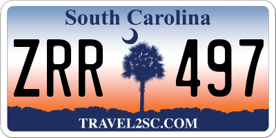 SC license plate ZRR497