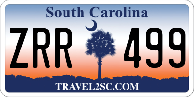 SC license plate ZRR499