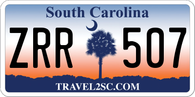 SC license plate ZRR507