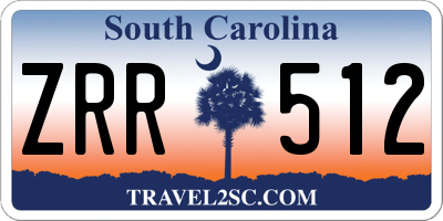 SC license plate ZRR512