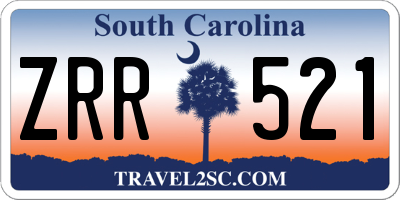 SC license plate ZRR521