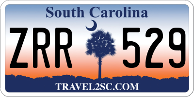 SC license plate ZRR529