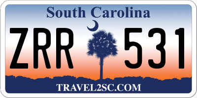 SC license plate ZRR531