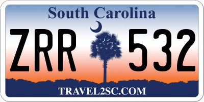 SC license plate ZRR532