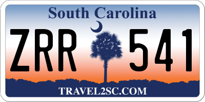 SC license plate ZRR541