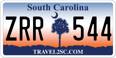 SC license plate ZRR544