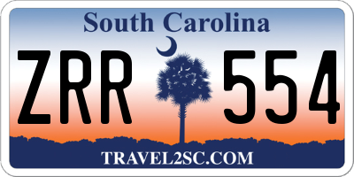 SC license plate ZRR554