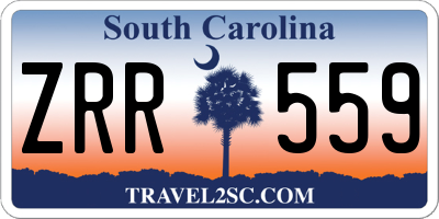 SC license plate ZRR559