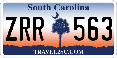 SC license plate ZRR563