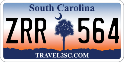 SC license plate ZRR564