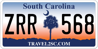 SC license plate ZRR568