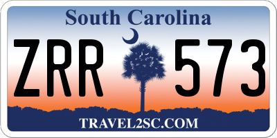 SC license plate ZRR573