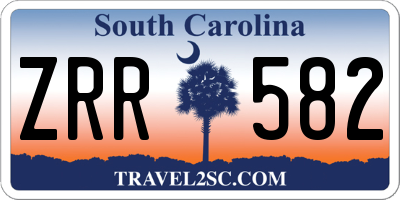SC license plate ZRR582