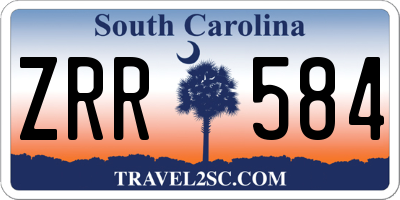 SC license plate ZRR584