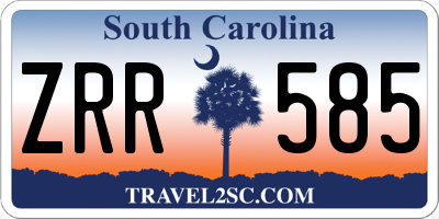 SC license plate ZRR585