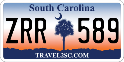 SC license plate ZRR589
