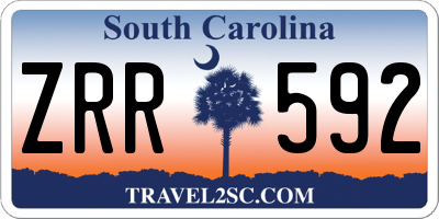 SC license plate ZRR592