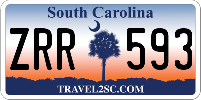 SC license plate ZRR593