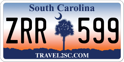 SC license plate ZRR599